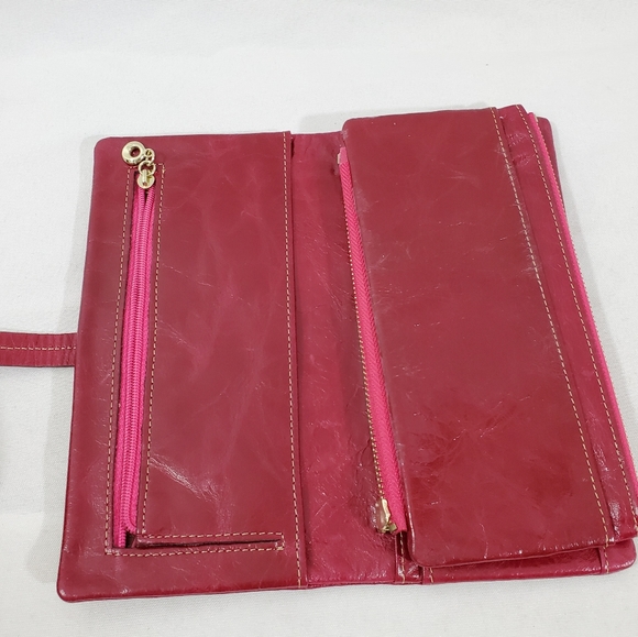 Woman's Veevan Leather Wallet Red Bifold 2 Part - Picture 5 of 11